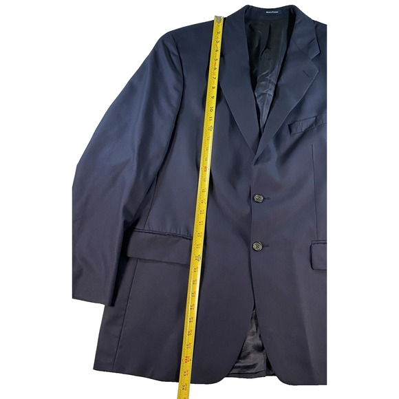 Ralph Lauren Chaps Men's Blazer Jacket Size 42T Lined Navy Blue 100% Wool - Picture 7 of 7
